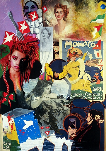 1979 - Monaco - Collage Gouache Farbstift a Karton - 100x70cm.jpg